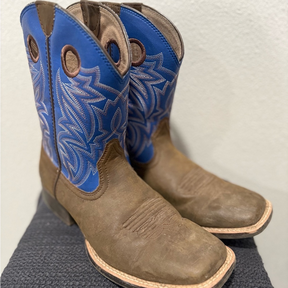 Ariat Blue and Brown Western Boots